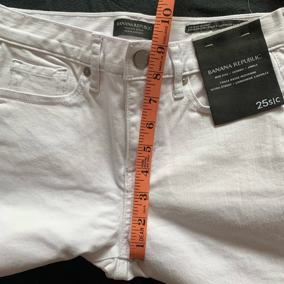 Banana Republic Premium Denim NWT size 25 white jeans - Picture 6 of 6